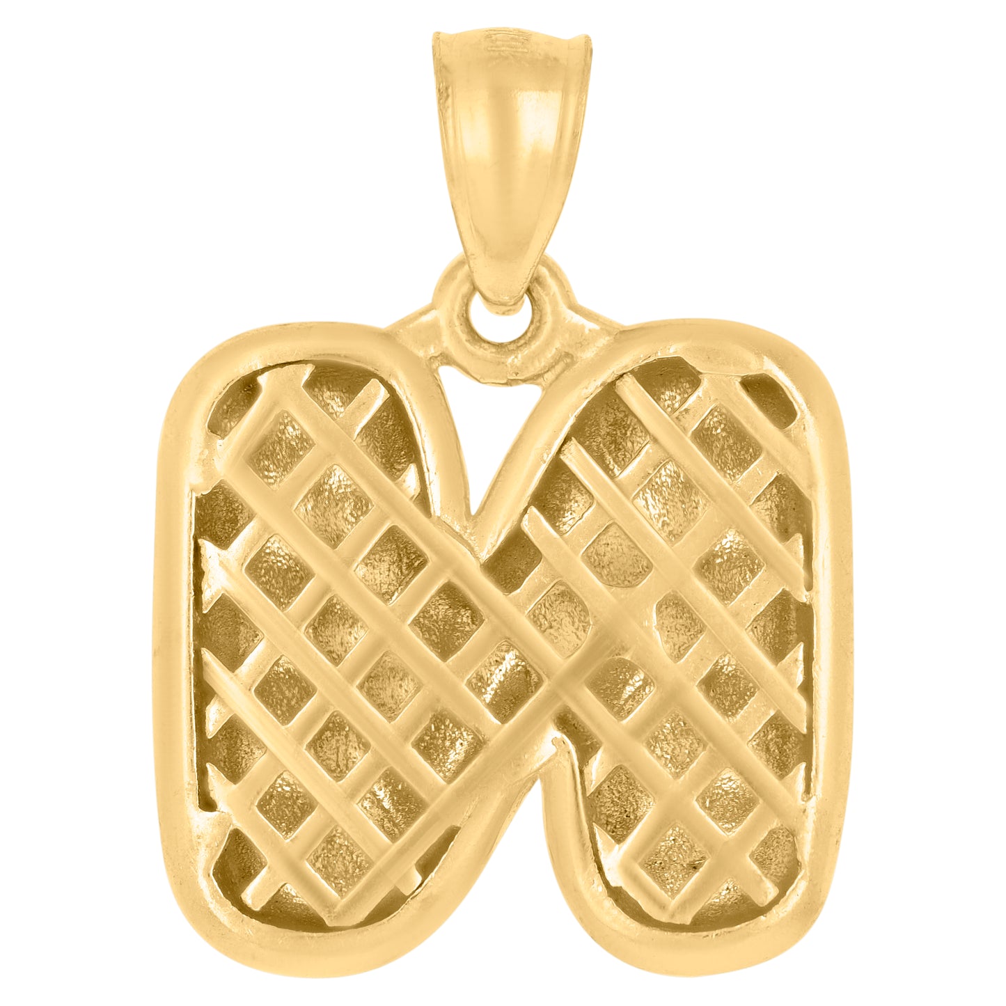 10Kt Gold Initial Letter Pendant "N"