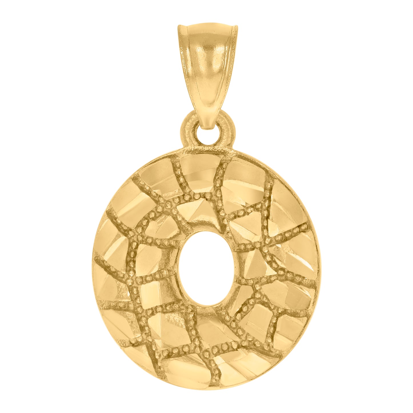10Kt Gold Initial Letter Pendant "O"