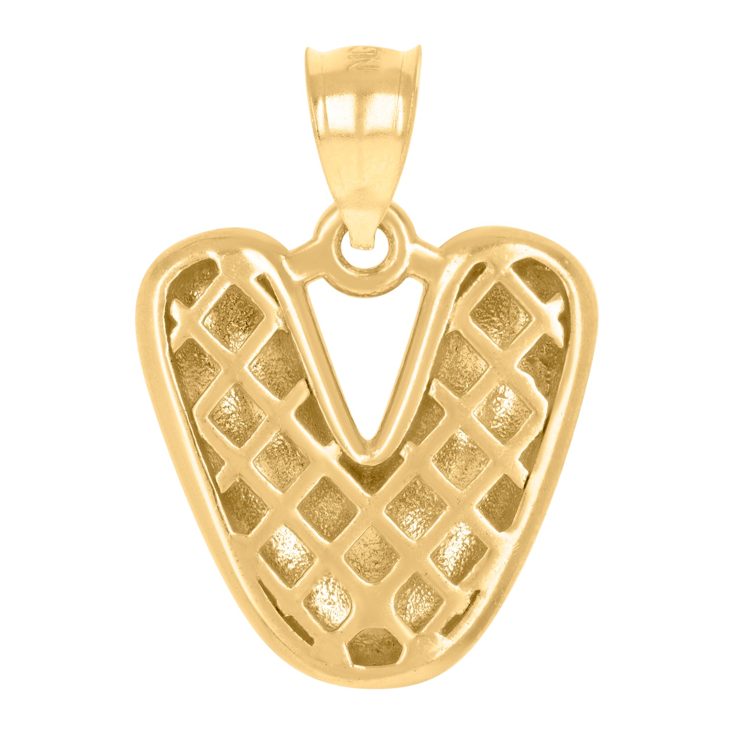 10Kt Gold Initial Letter Pendant "V"