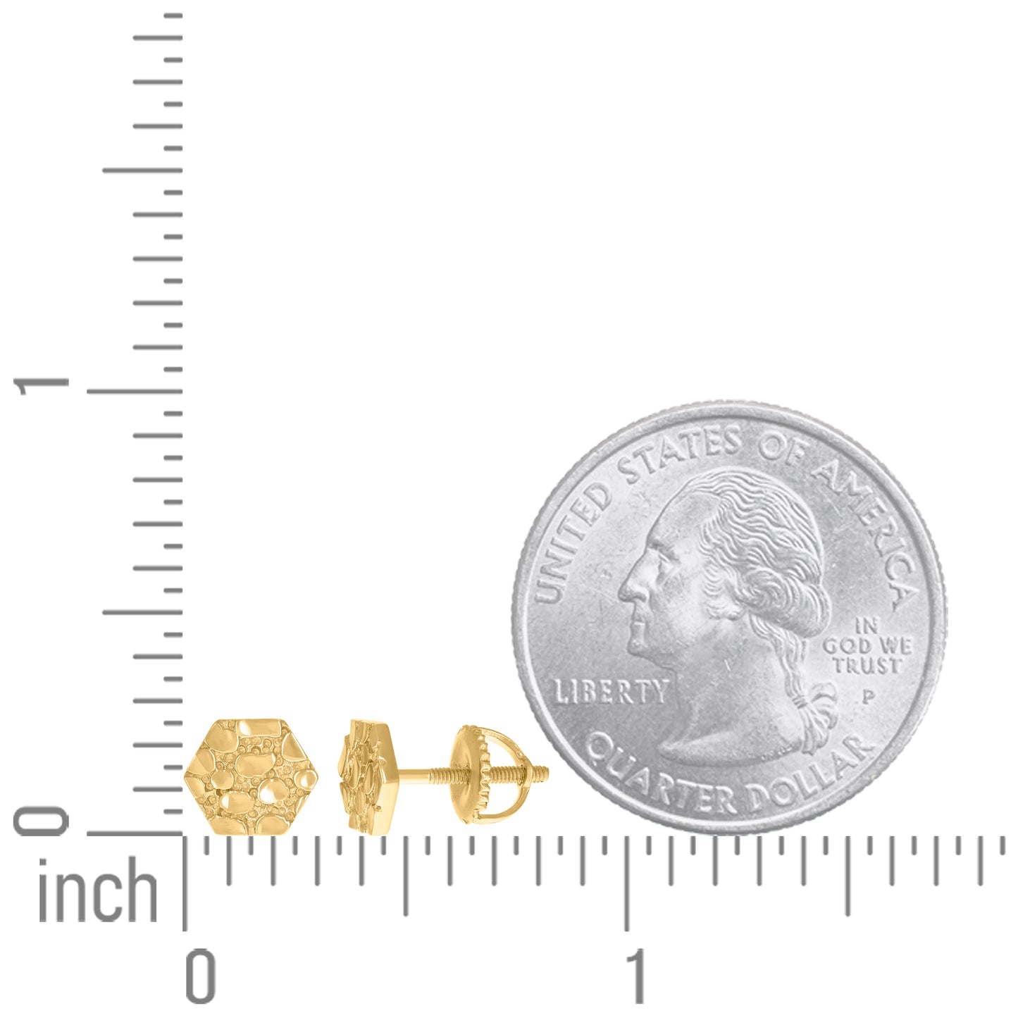 925 Sterling Silver Nugget Earrings