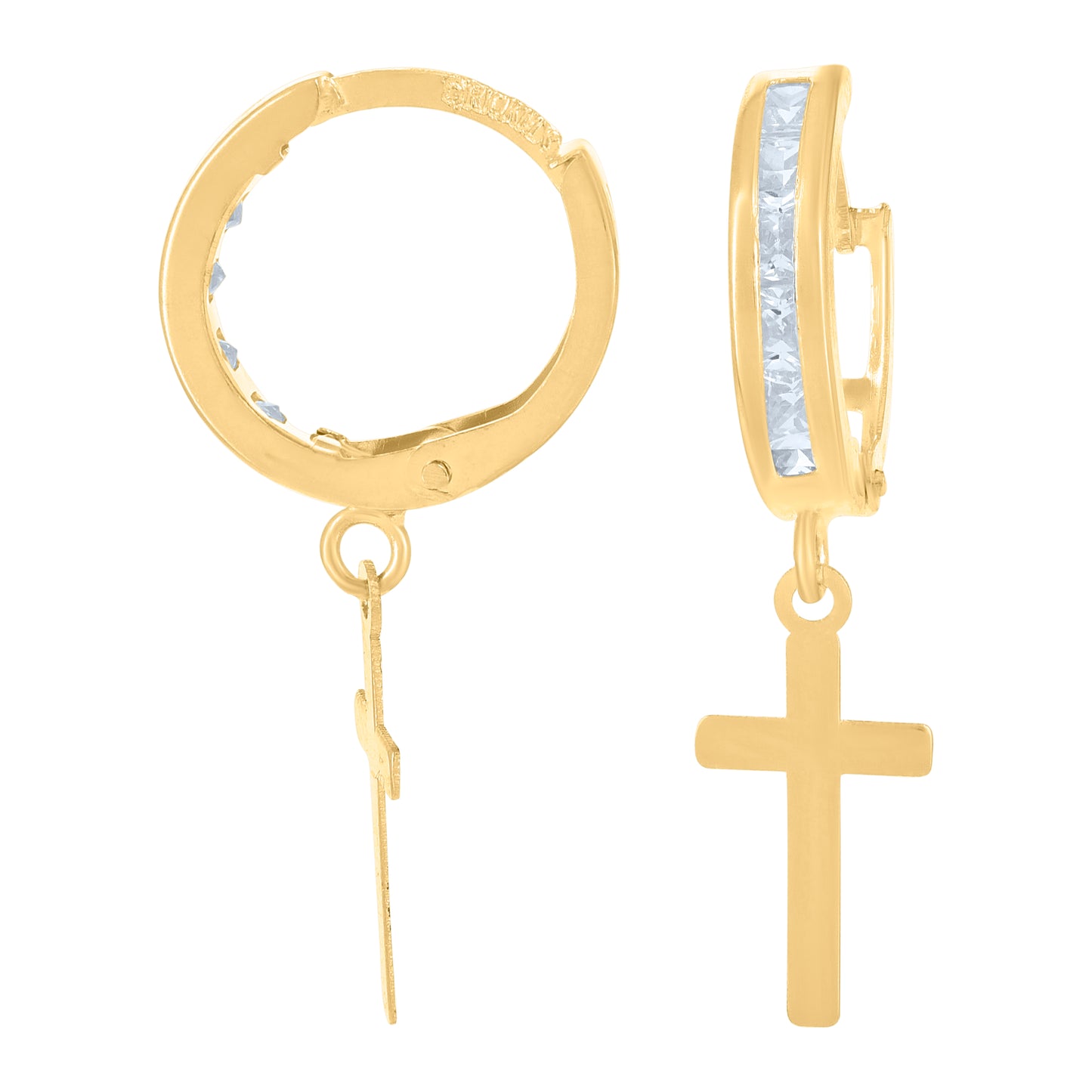 10Kt Gold Cz Earrings
