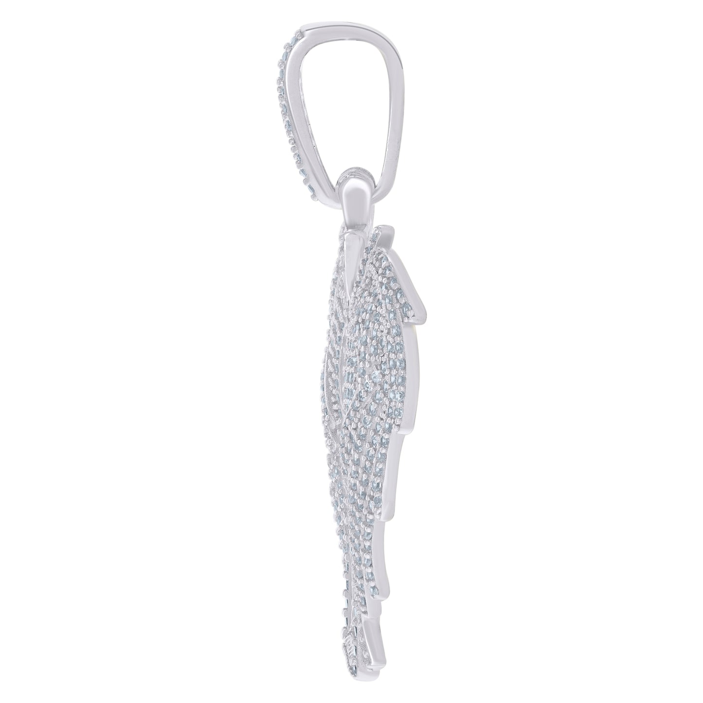 925 Sterling Silver Cz Picture Frame Pendant