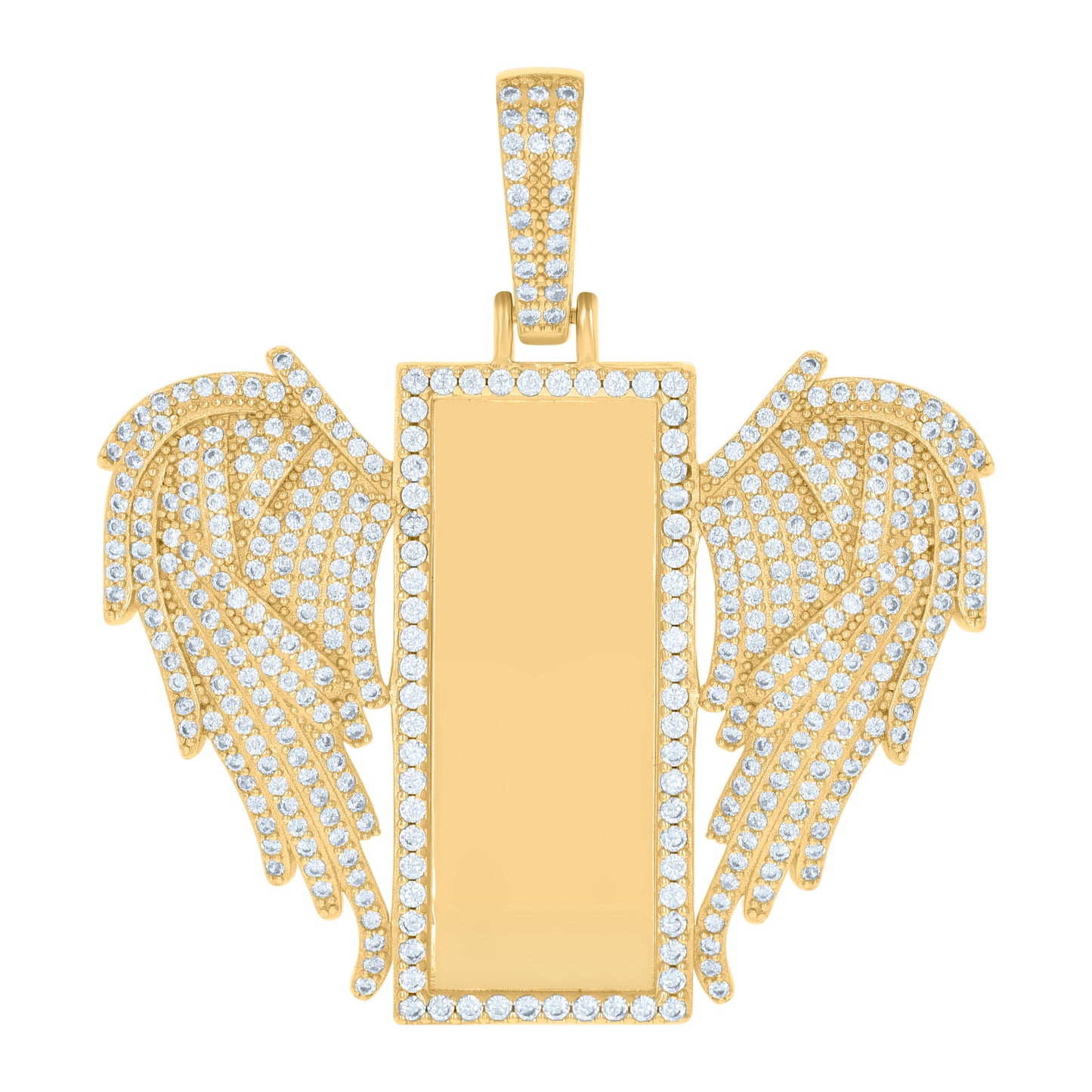 925 Sterling Silver Cz Picture Frame Pendant