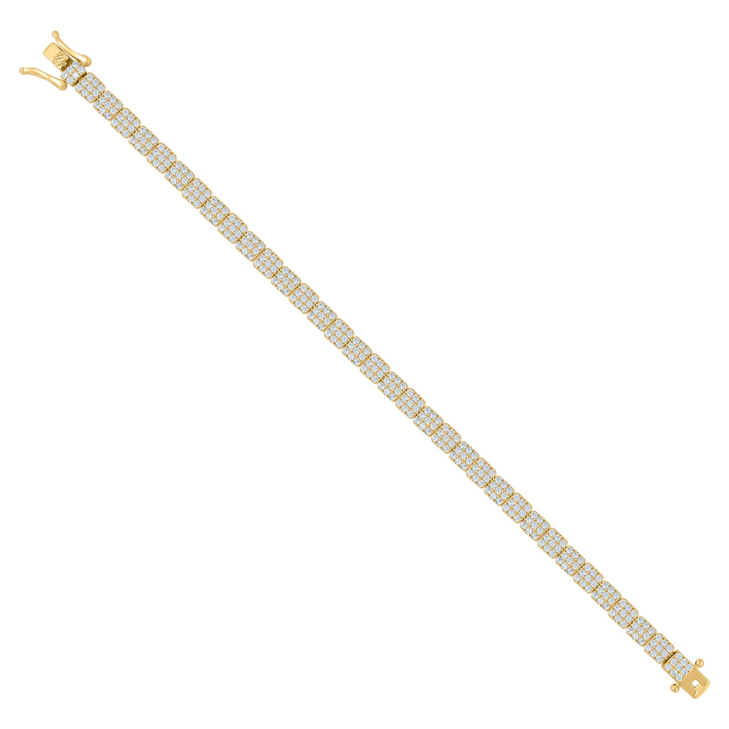 925 Sterling Silver Cz Bracelet 7"