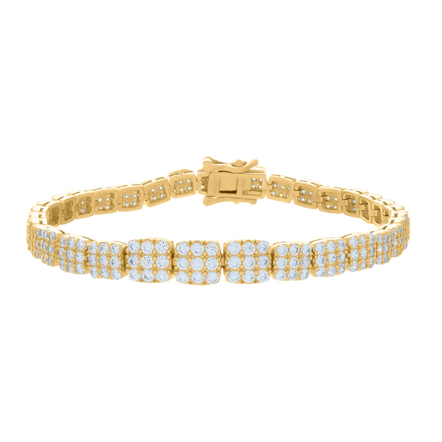 925 Sterling Silver Cz Bracelet 7"