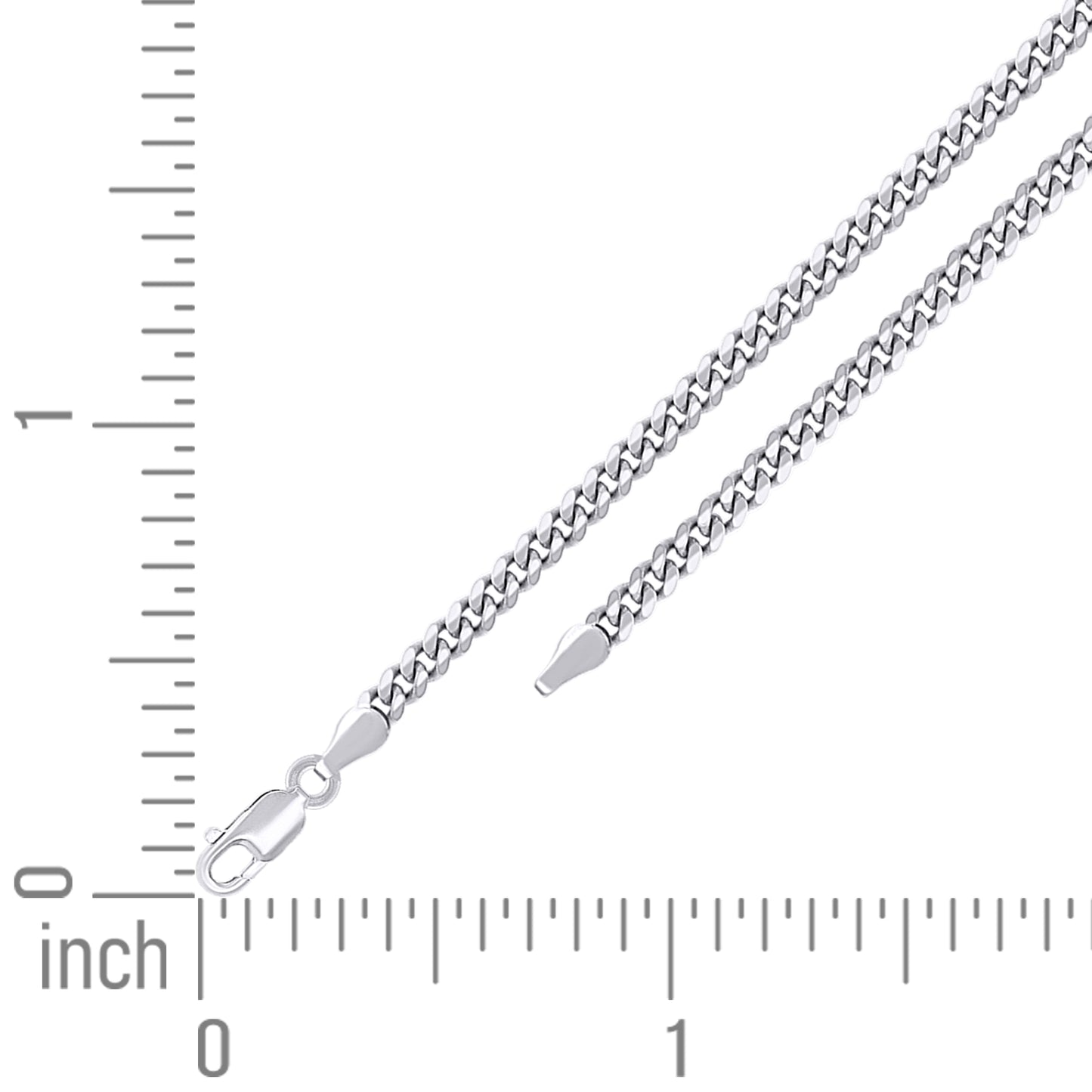 925 Silver Solid Miami Cuban Chain 3.5mm