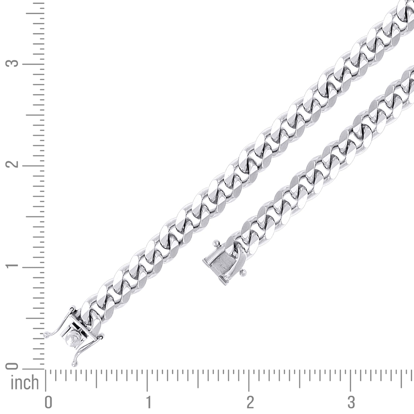 925 Silver Solid Miami Cuban Chain 8.4mm