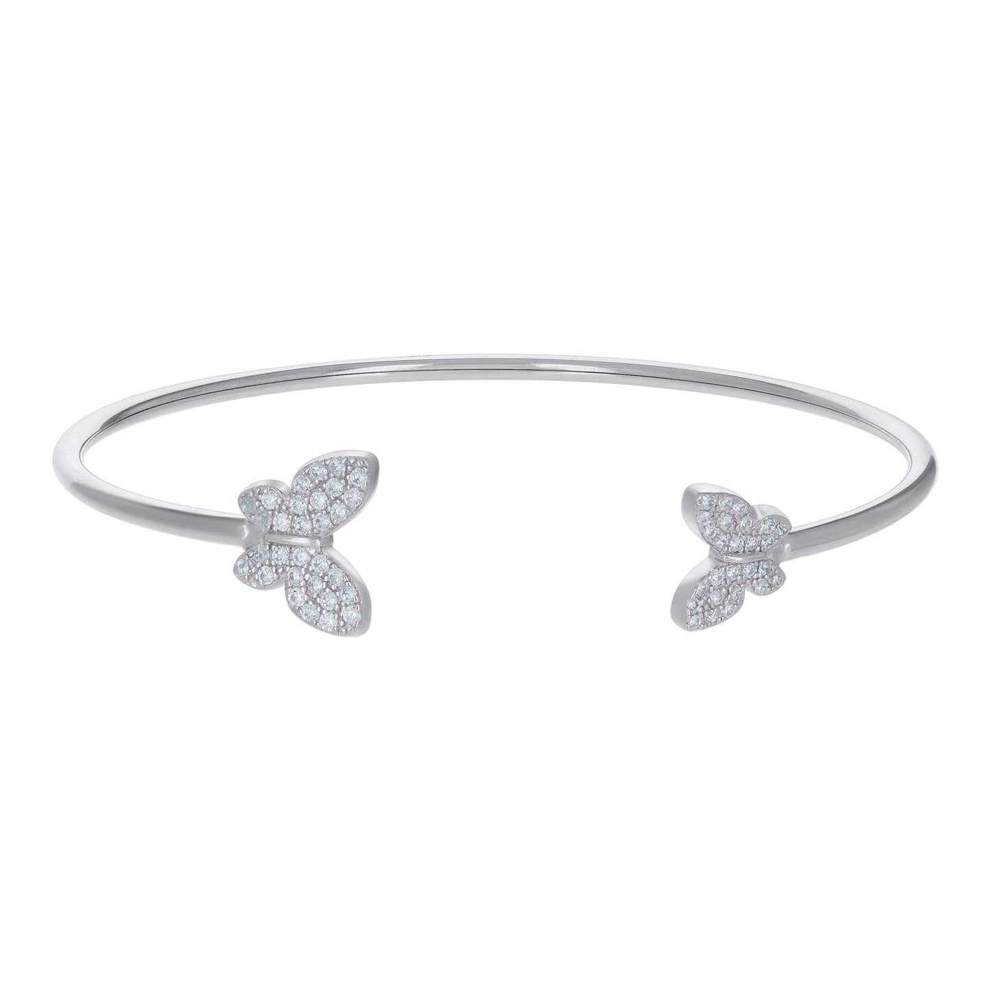 925 Sterling Silver Cz Bangles