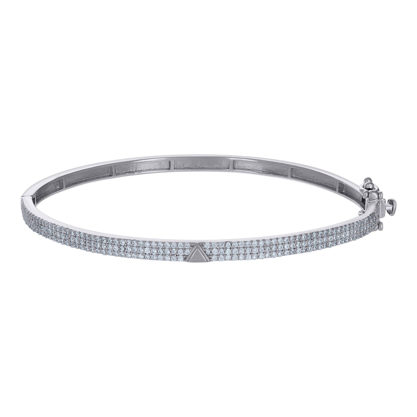 925 Sterling Silver Cz Bangle