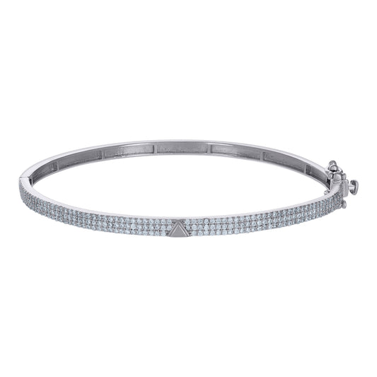 925 Sterling Silver Cz Bangle