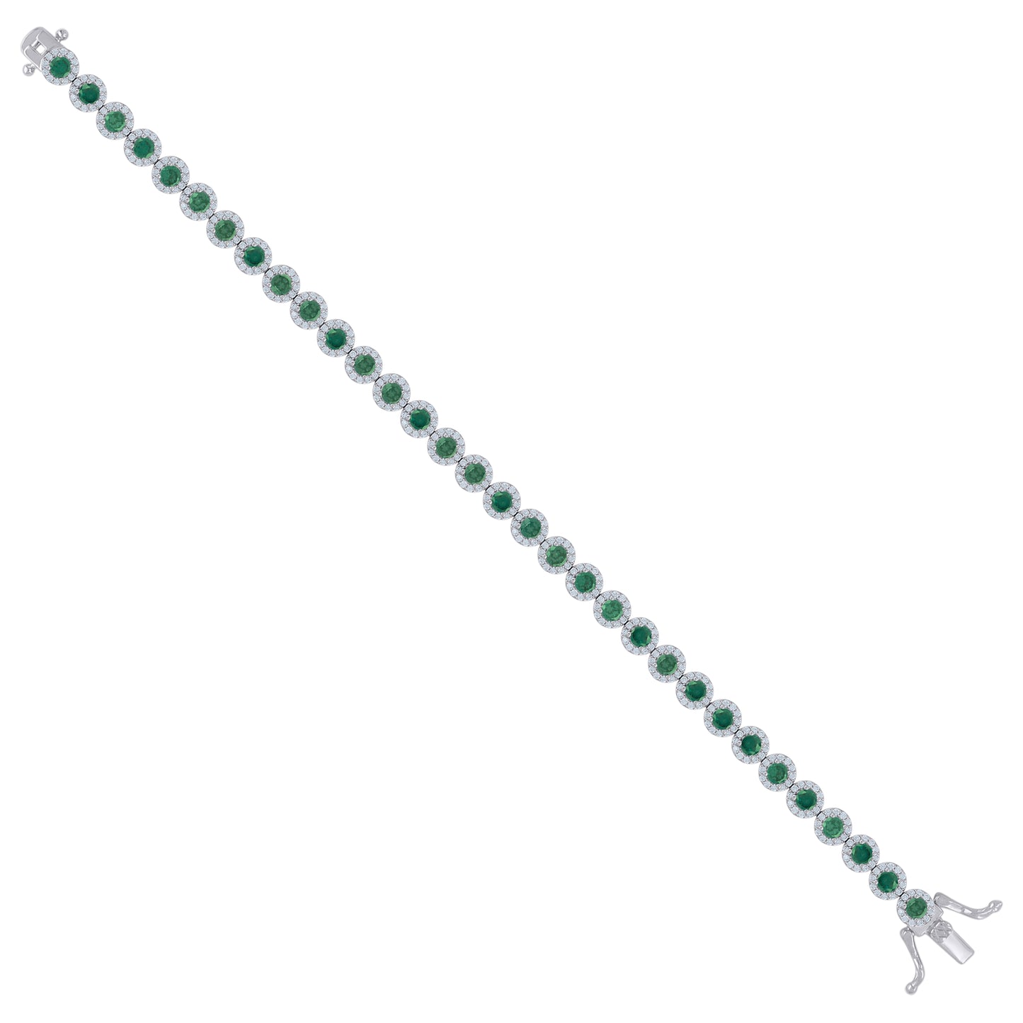 925 Sterling Silver Cz Bracelet 7"