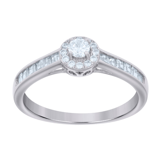 925 Sterling Silver Cz Ring S5