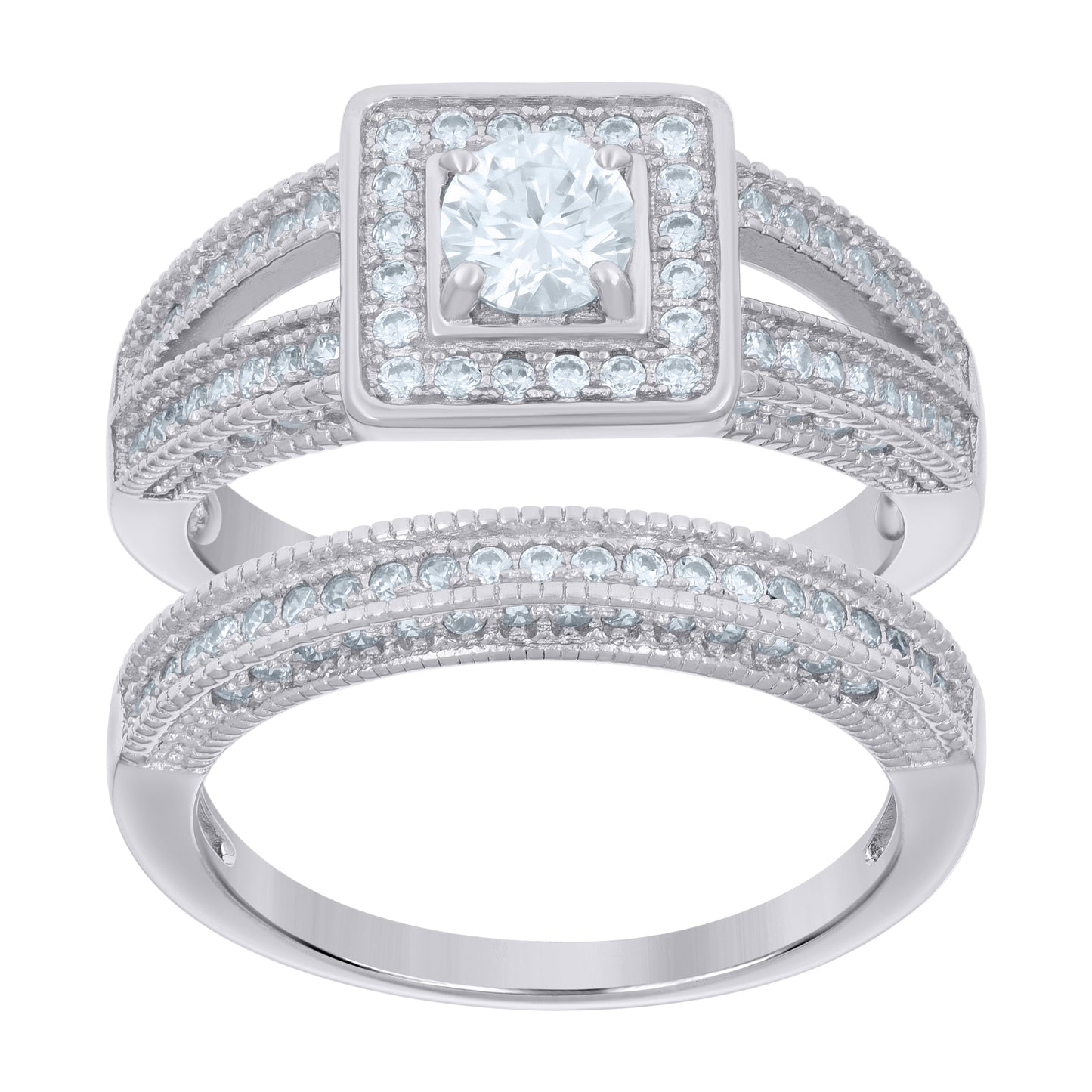 925 Sterling Silver Cz Ring S6
