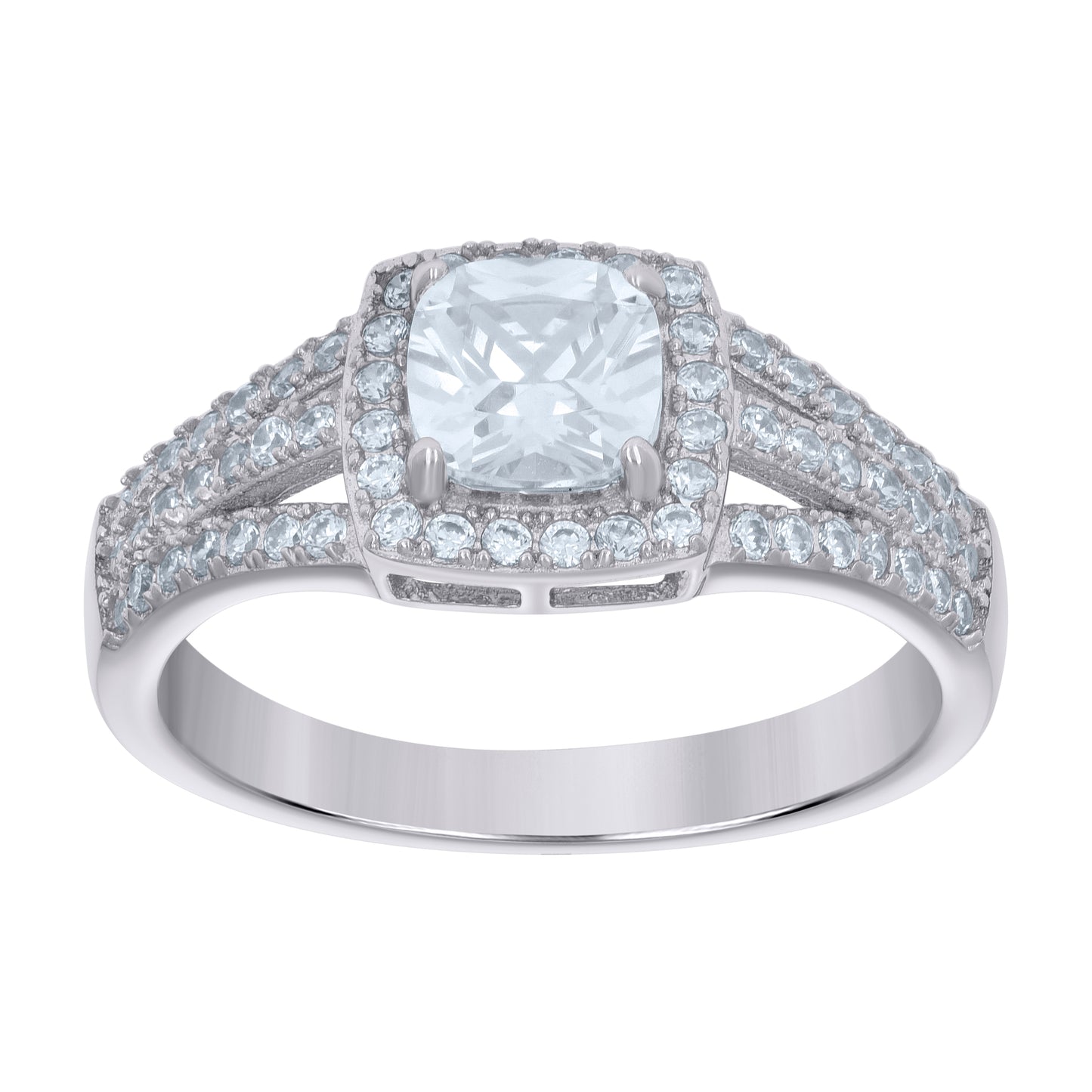 925 Sterling Silver Cz Ring S6