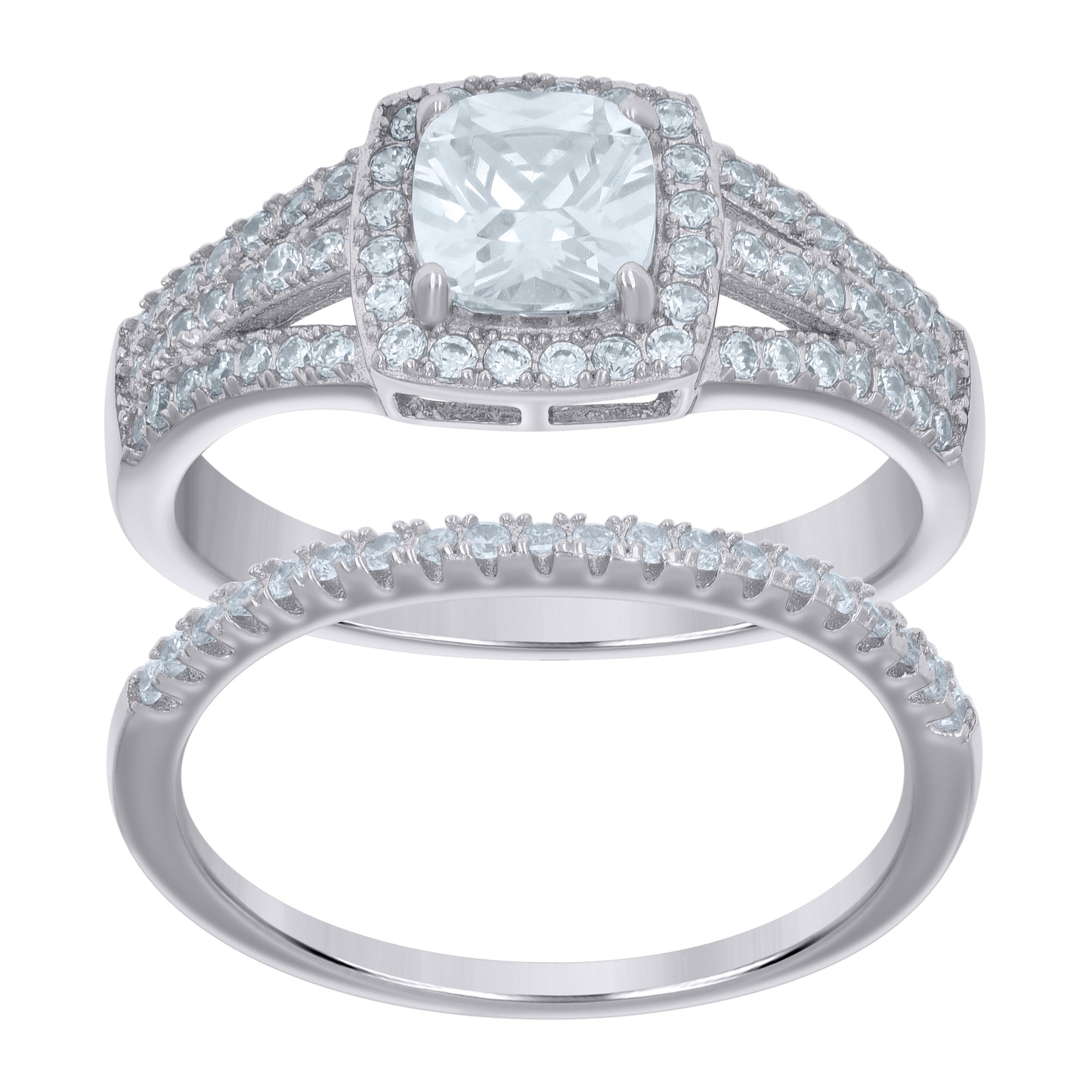 925 Sterling Silver Cz Ring S6