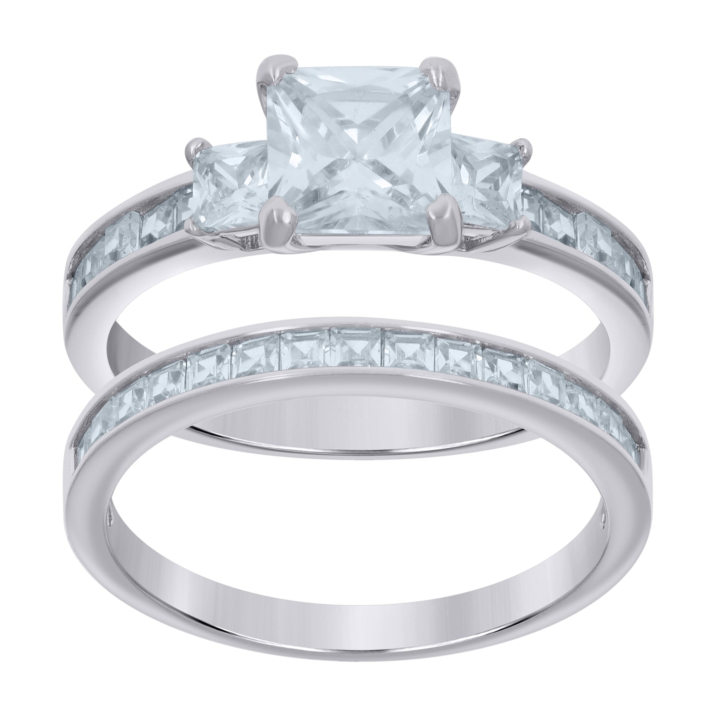 925 Sterling Silver Cz Ring S6