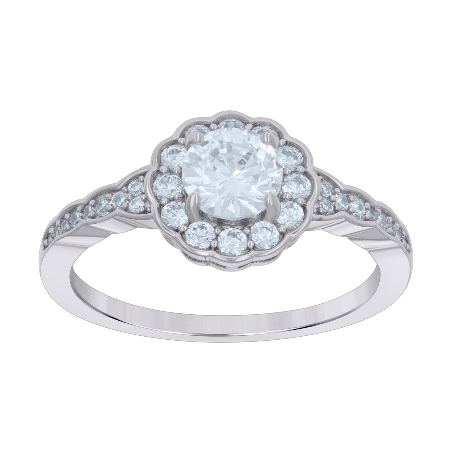 925 Sterling Silver Cz Ring S5