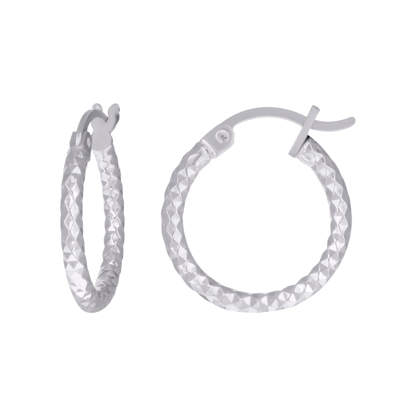 925 Silver 2mm-12mm Hoop Earring Silver Finish