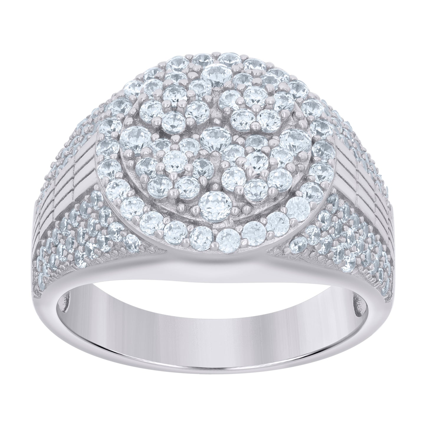 925 Sterling Silver Cz Ring S8