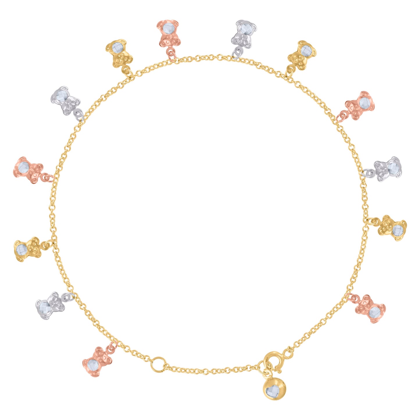 10Kt Gold Anklet 10"
