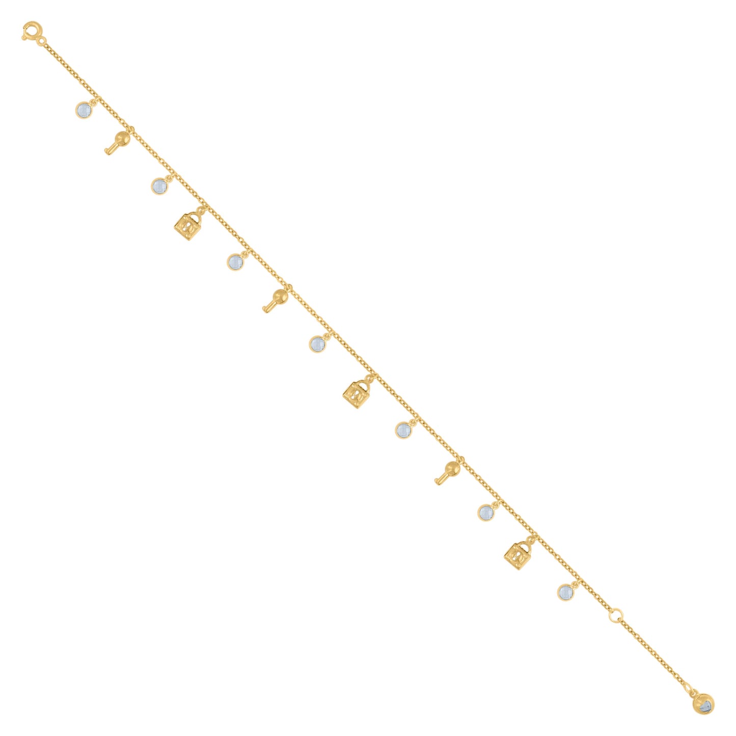 10Kt Gold Anklet 10"
