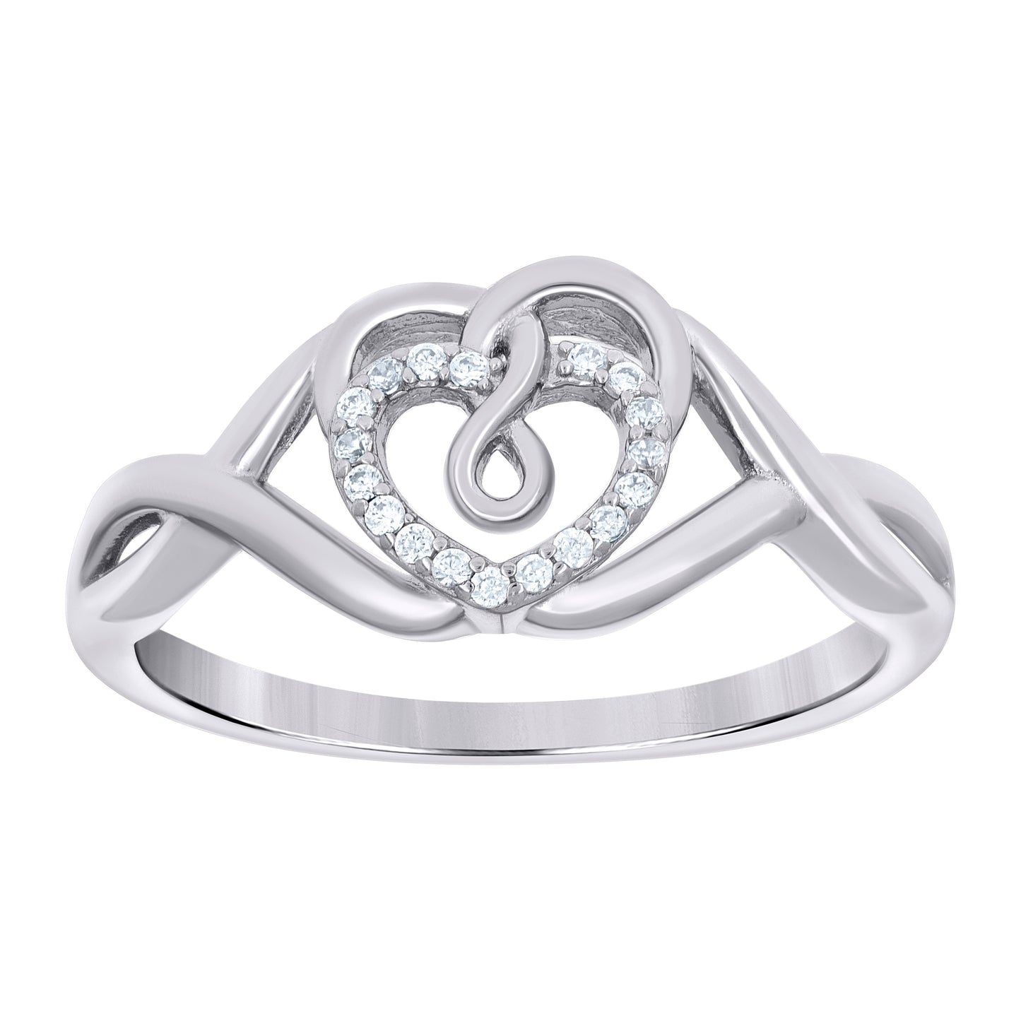 925 Sterling Silver Cz Ring S6