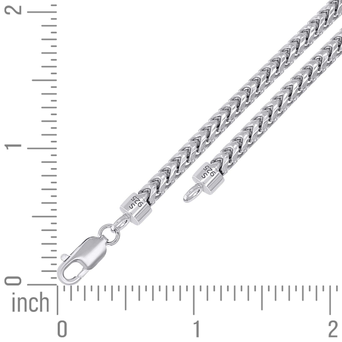 925 Silver Solid Franco Chain 3.7mm