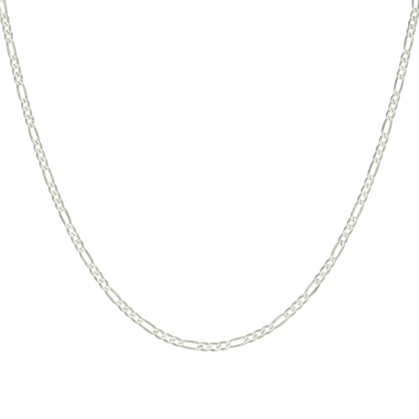 925 Silver Super Flat Figaro Chain 2.9mm