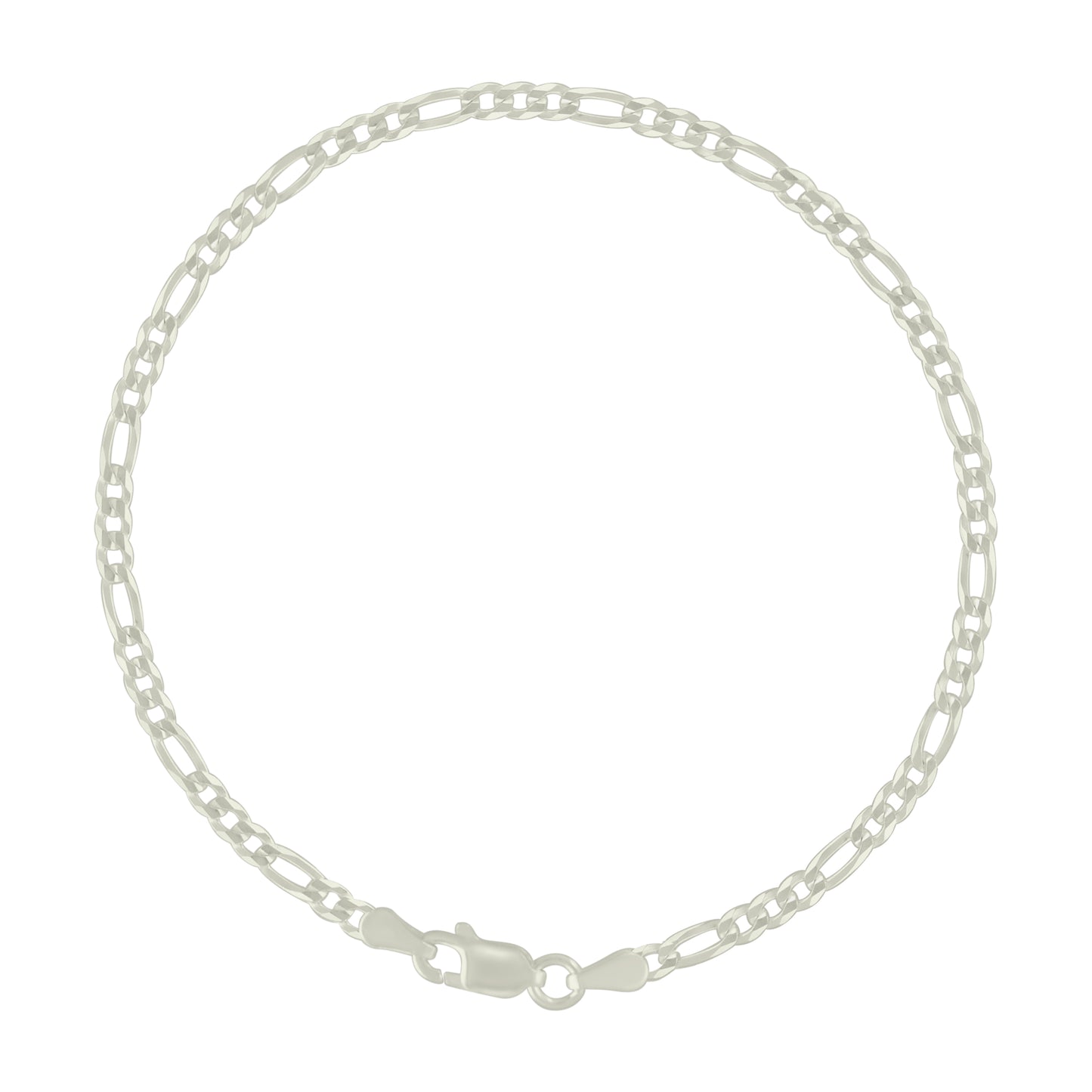 925 Silver Super Flat Figaro Chain 2.9mm