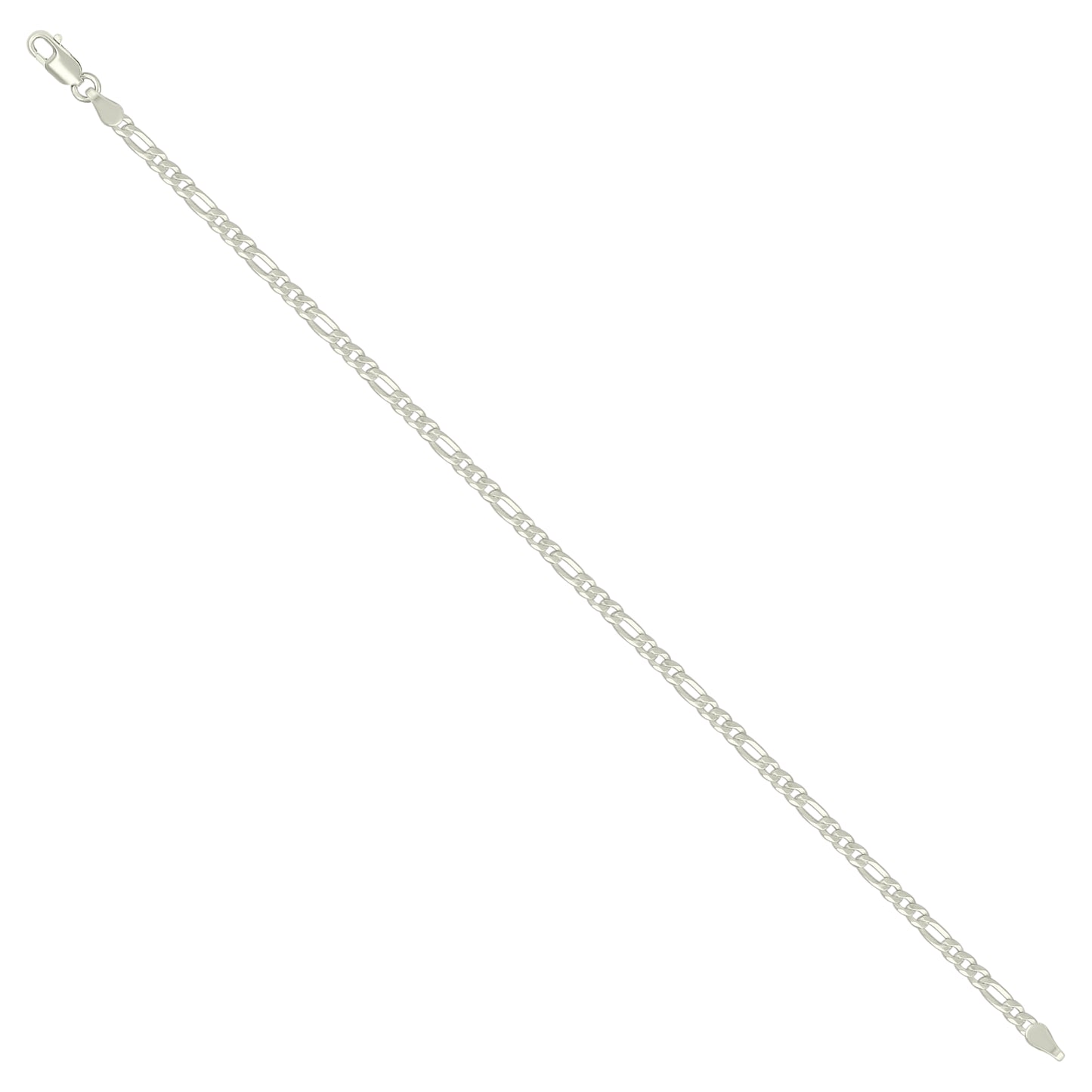 925 Silver Super Flat Figaro Chain 2.9mm