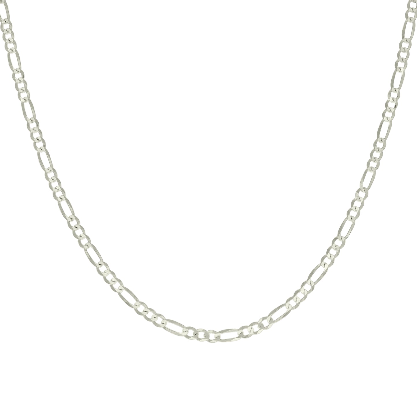 925 Silver Super Flat Figaro Chain 3.9mm