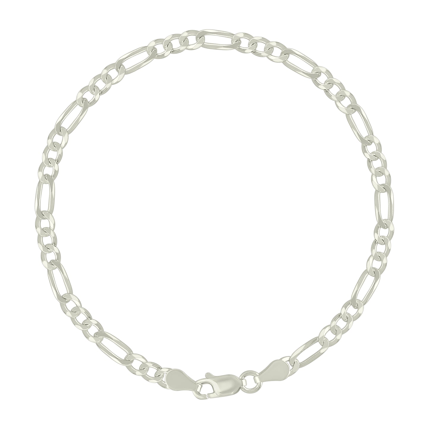 925 Silver Super Flat Figaro Chain 3.9mm
