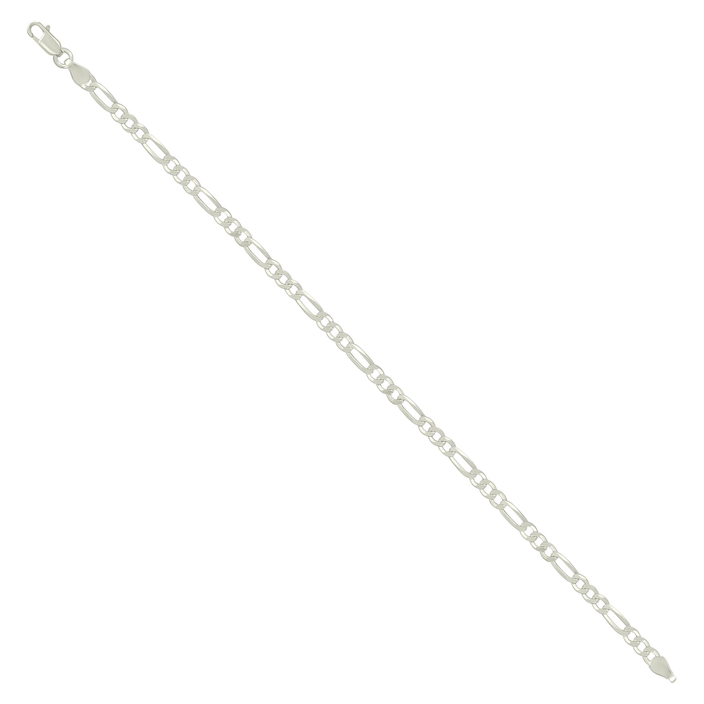 925 Silver Super Flat Figaro Chain 3.9mm