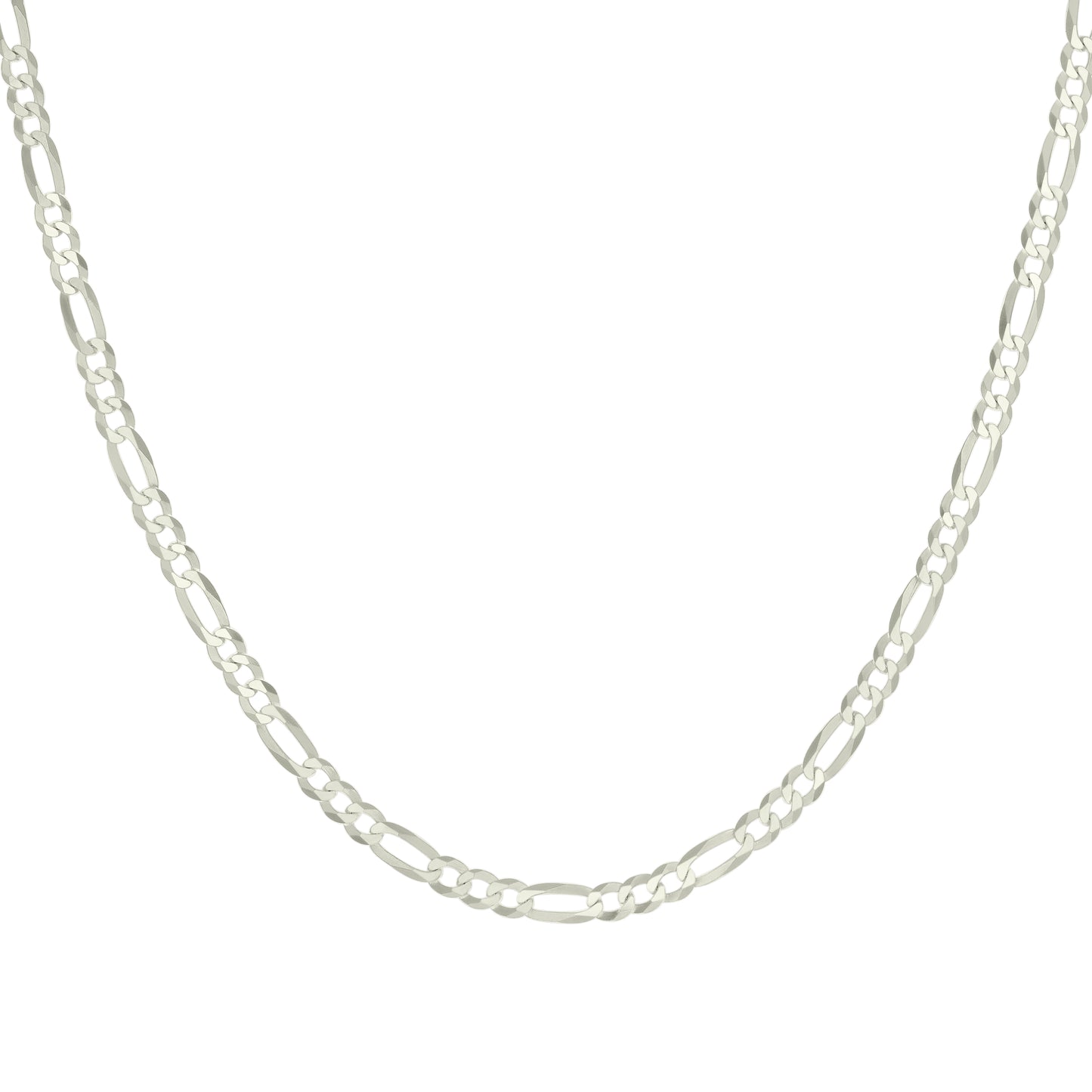 925 Silver Super Flat Figaro Chain 4.9mm