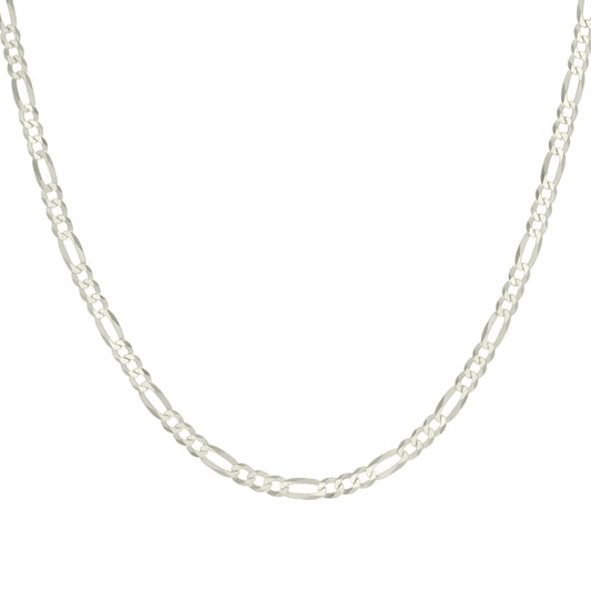 925 Silver Super Flat Figaro Chain 4.9mm