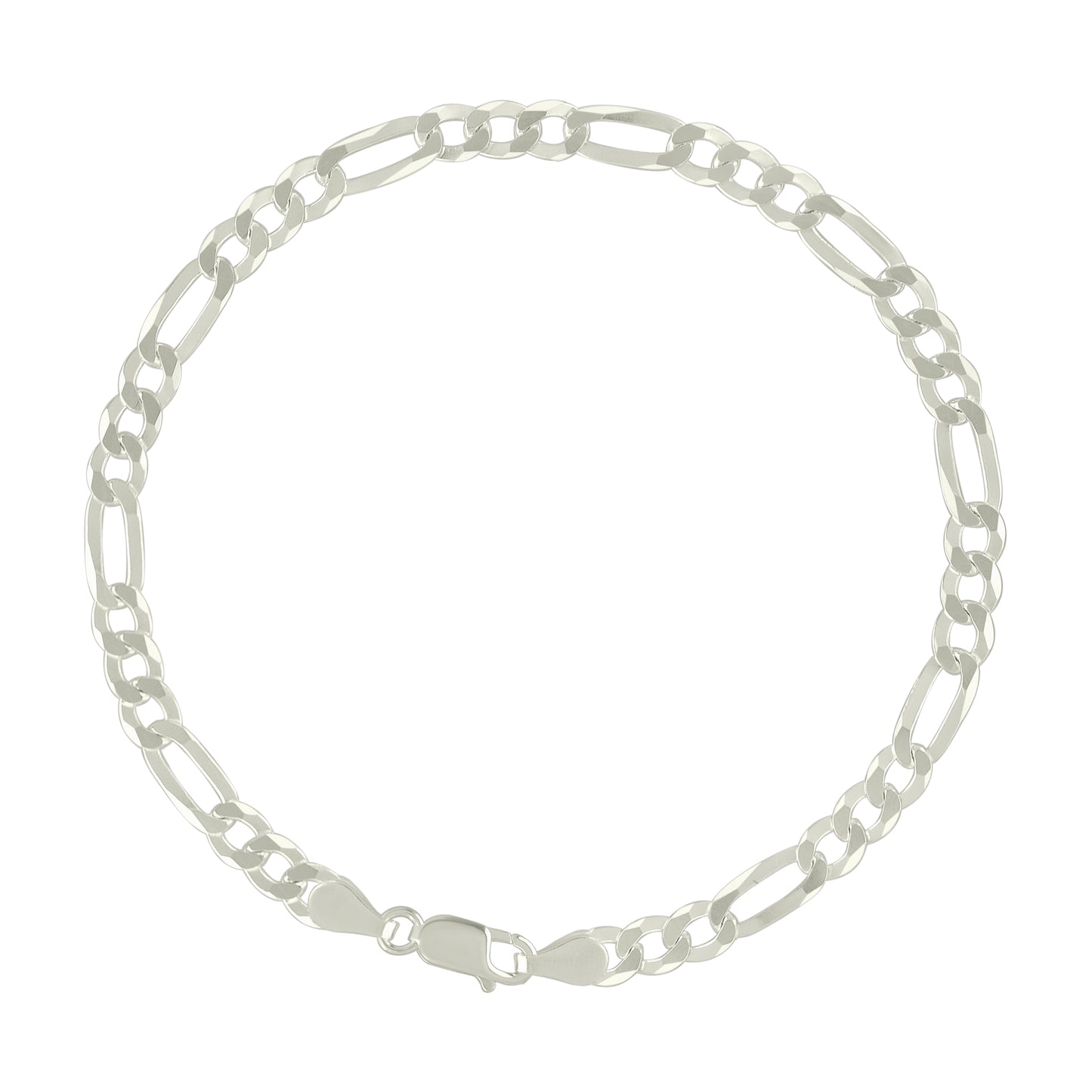 925 Silver Super Flat Figaro Chain 4.9mm