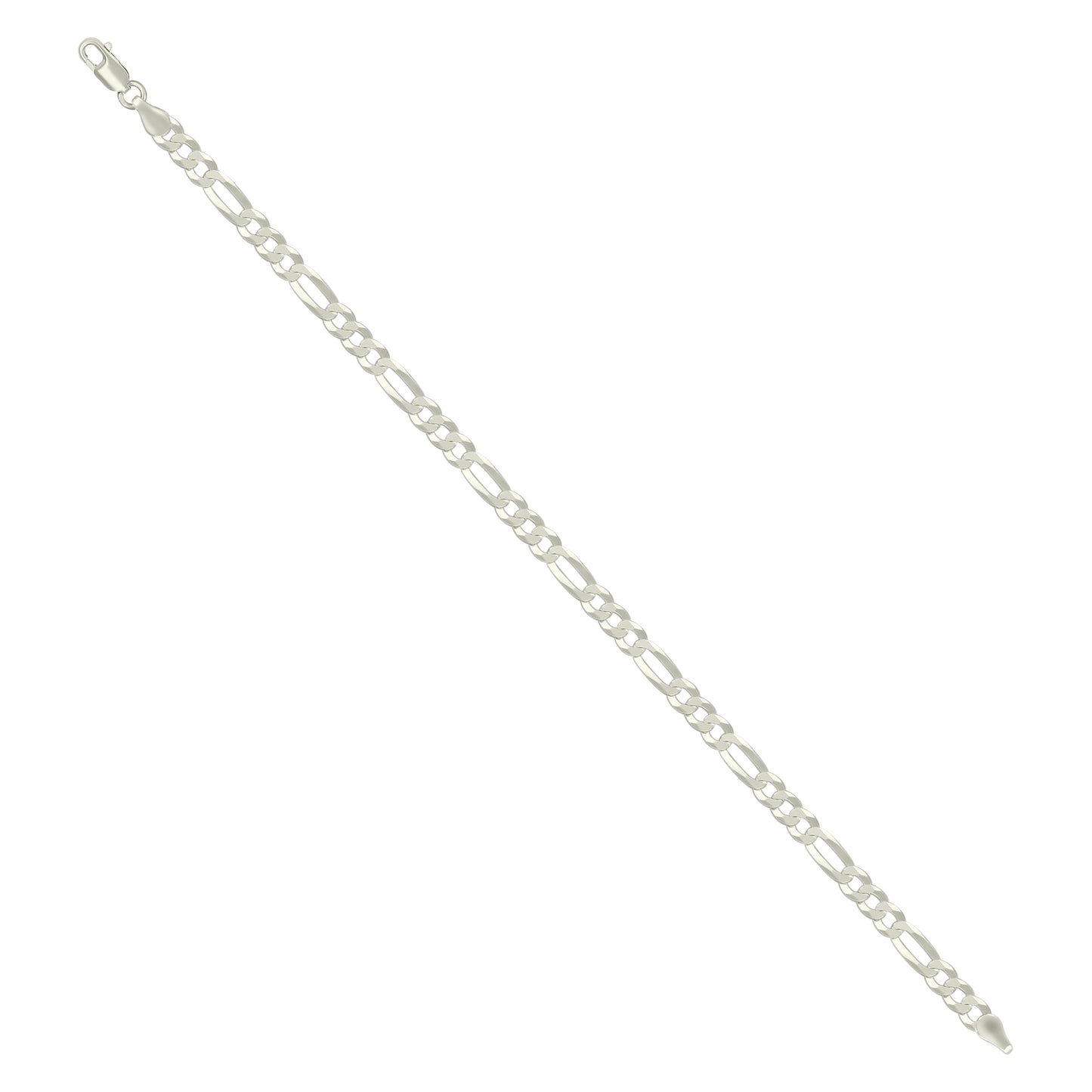 925 Silver Super Flat Figaro Chain 4.9mm