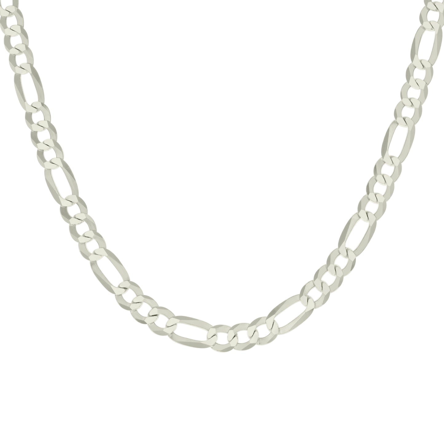 925 Silver Super Flat Figaro Chain 7.8mm