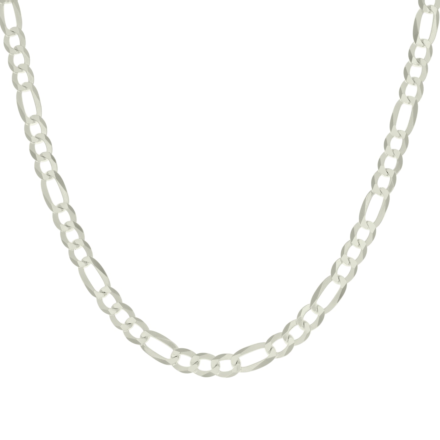 925 Silver Super Flat Figaro Chain 6.6mm