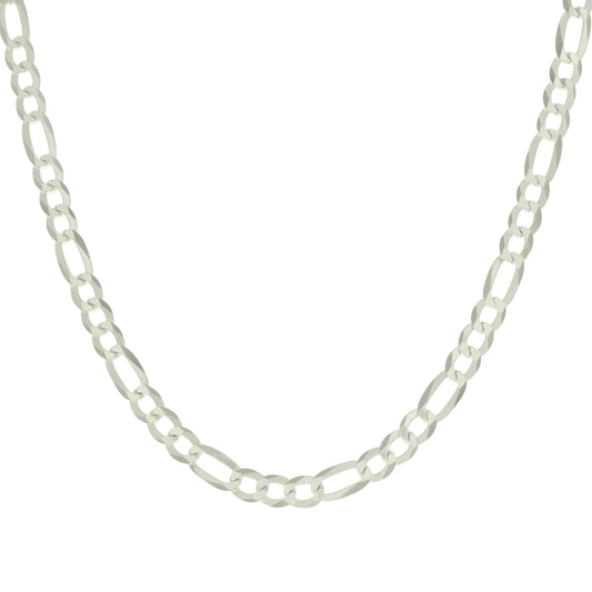925 Silver Super Flat Figaro Chain 6.6mm