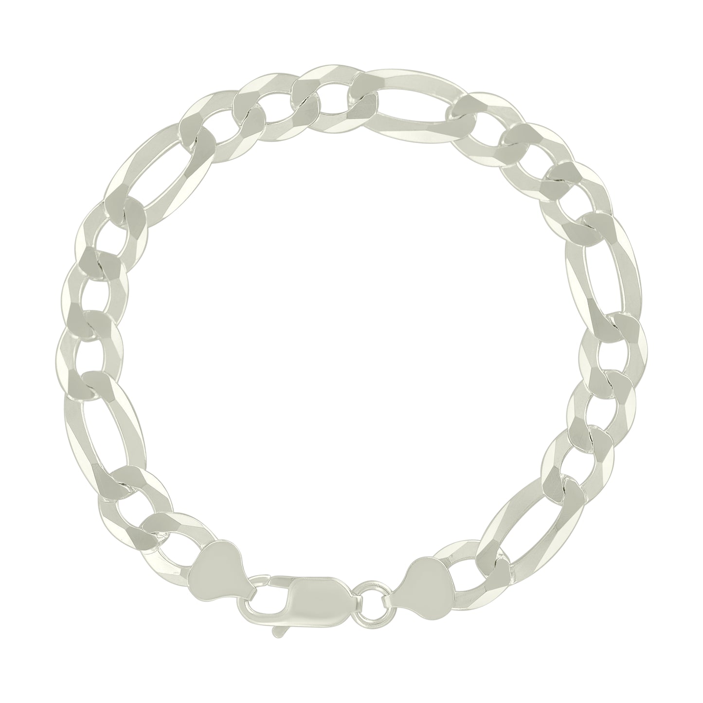 925 Silver Super Flat Figaro Chain 8.9mm
