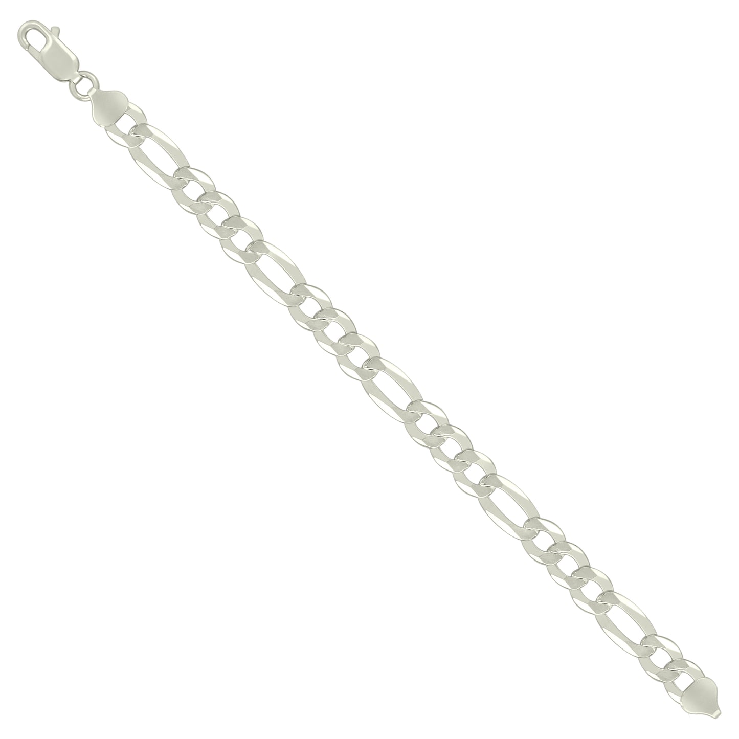 925 Silver Super Flat Figaro Chain 8.9mm