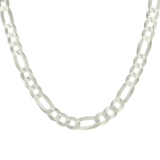 925 Silver Super Flat Figaro Chain 10mm