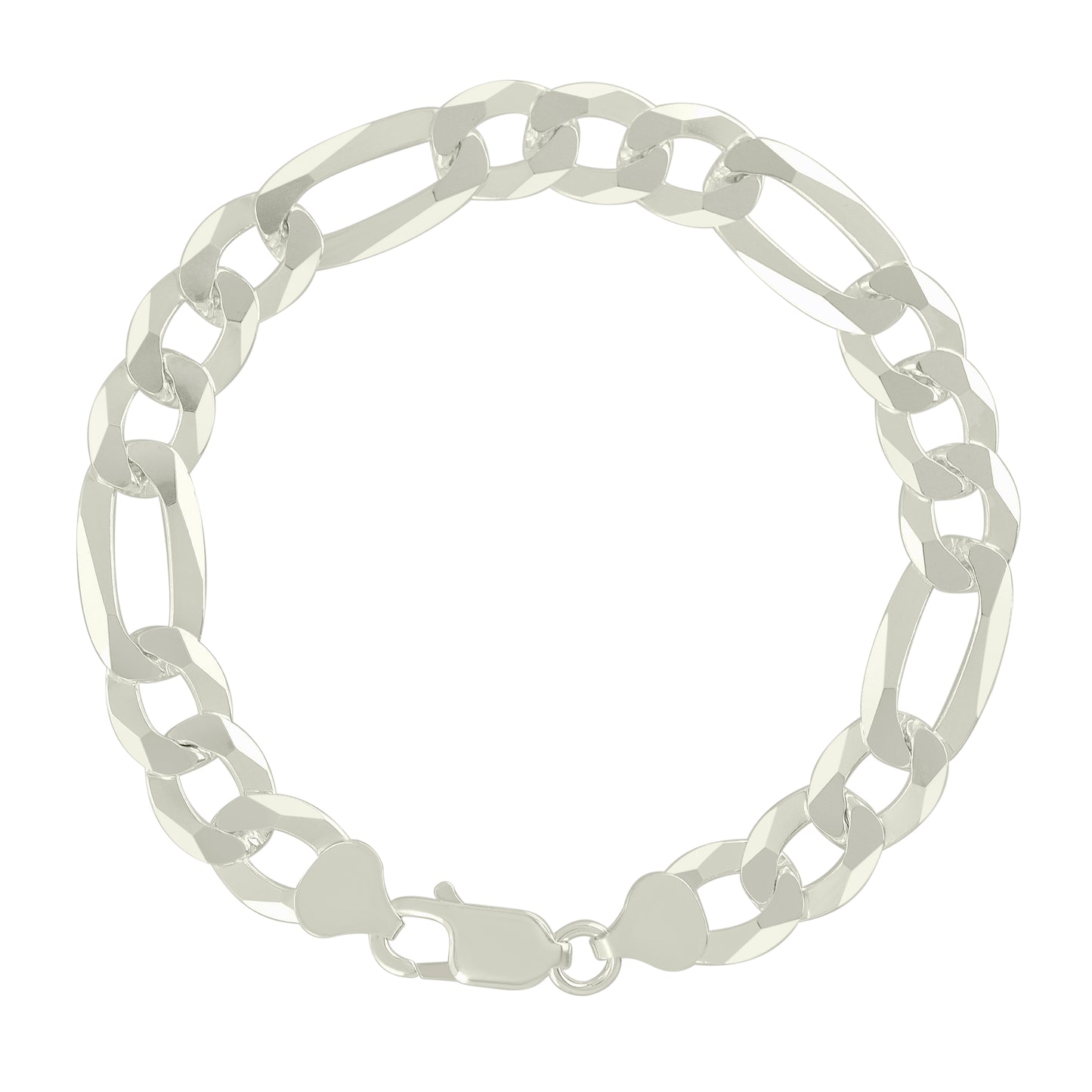 925 Silver Super Flat Figaro Chain 10mm