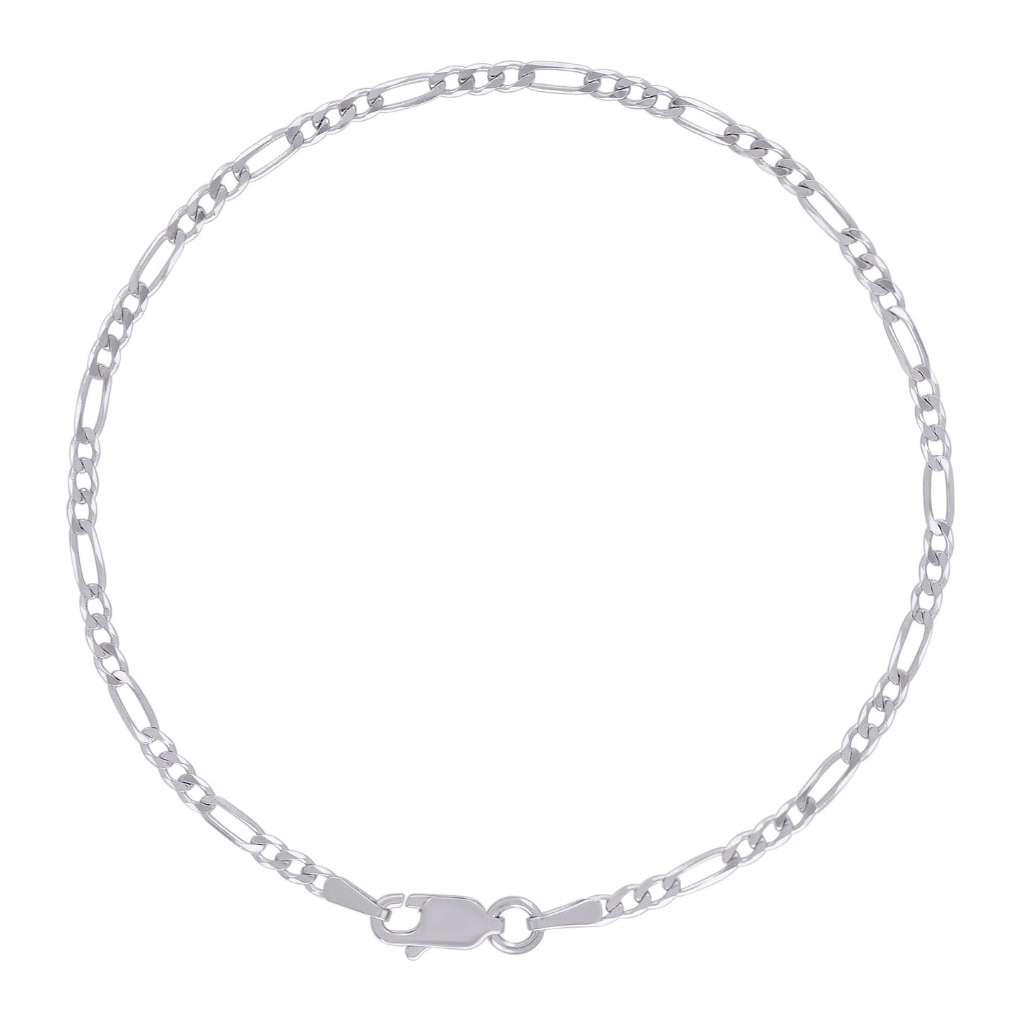 925 Silver Super Flat Figaro Chain 2.3mm