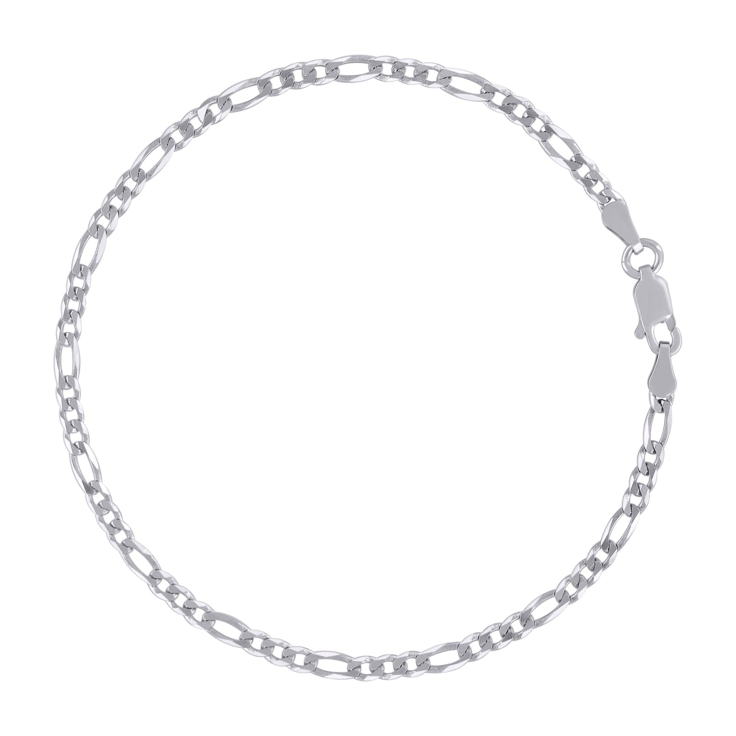 925 Silver Super Flat Figaro Chain 2.9mm