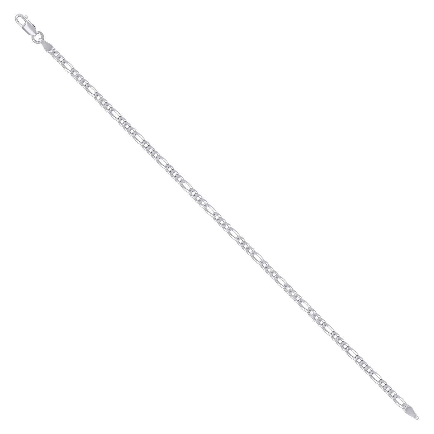 925 Silver Super Flat Figaro Chain 2.9mm