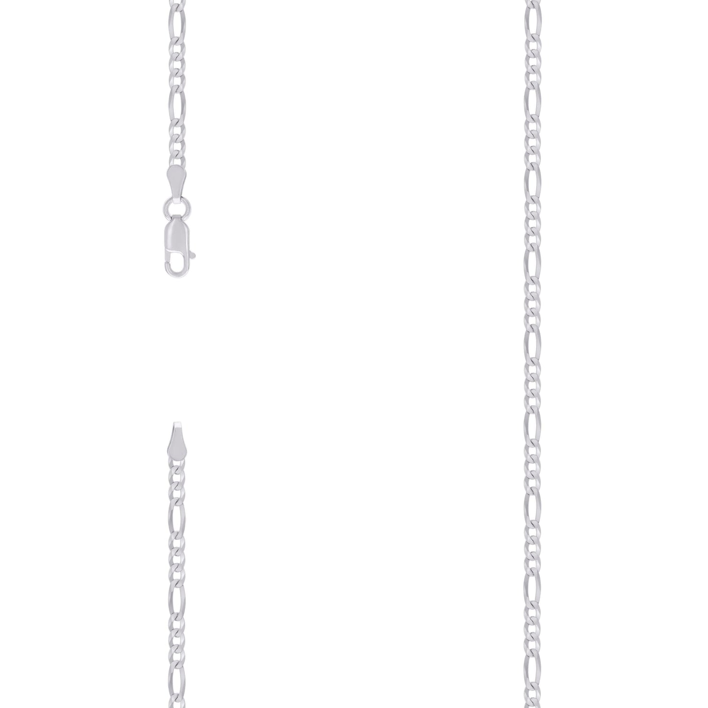 925 Silver Super Flat Figaro Chain 2.9mm