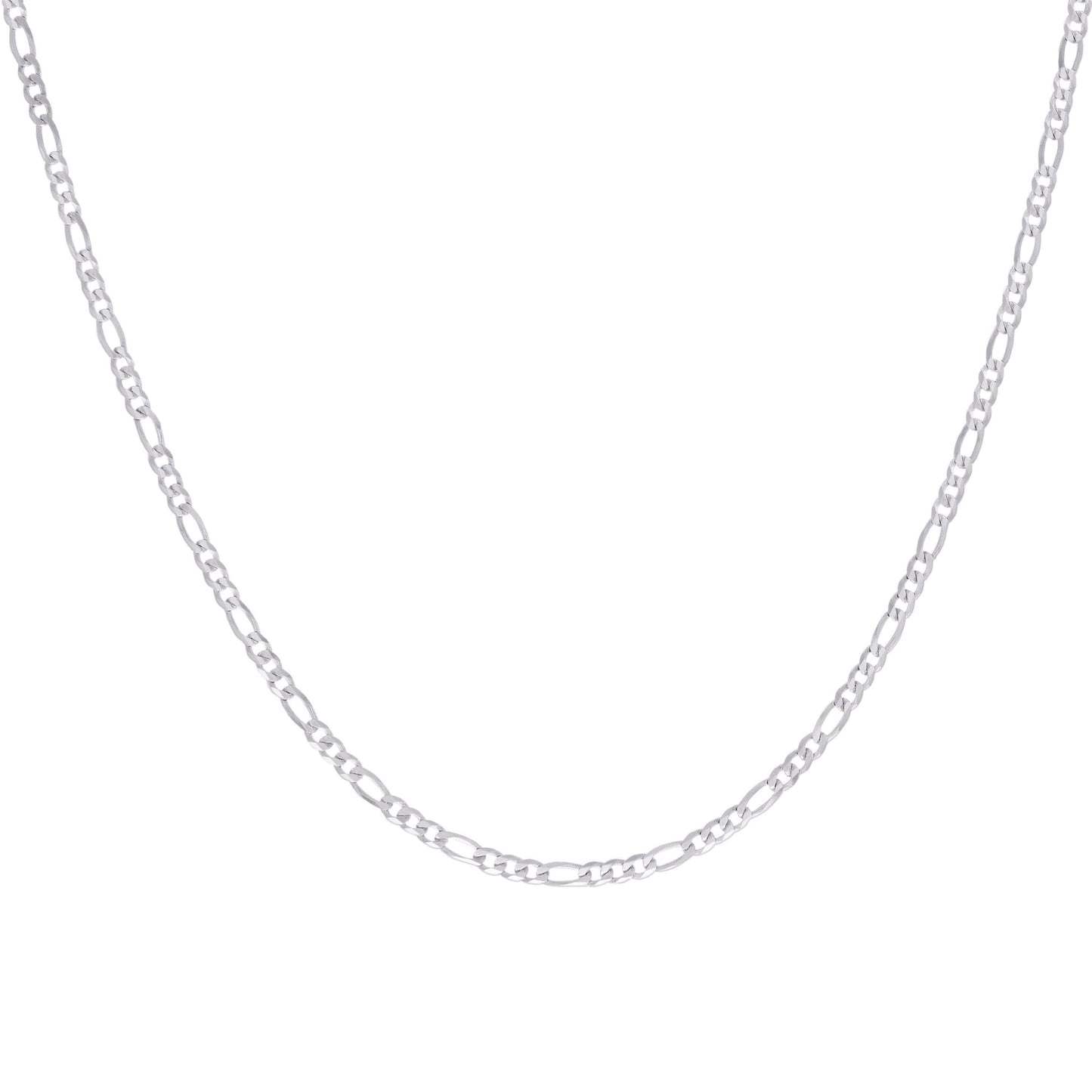 925 Silver Super Flat Figaro Chain 3.9mm