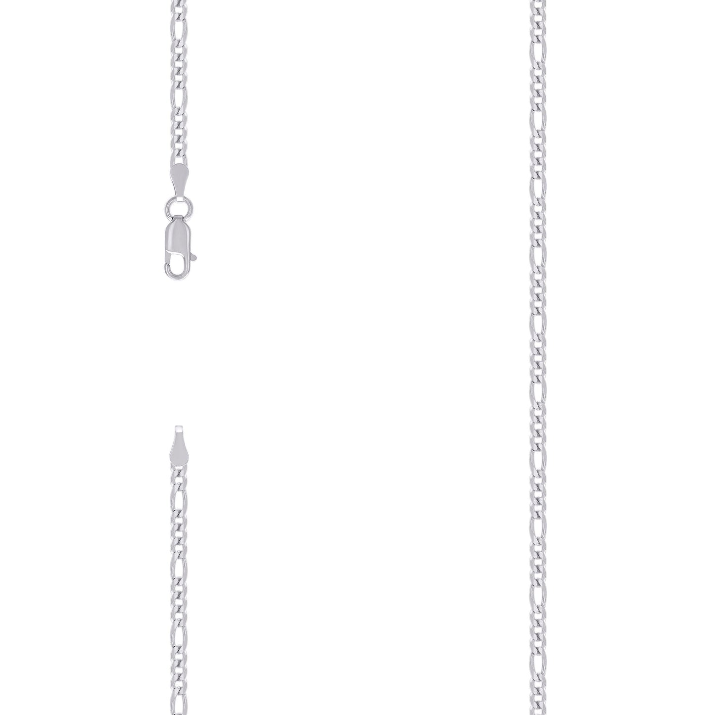 925 Silver Super Flat Figaro Chain 3.9mm